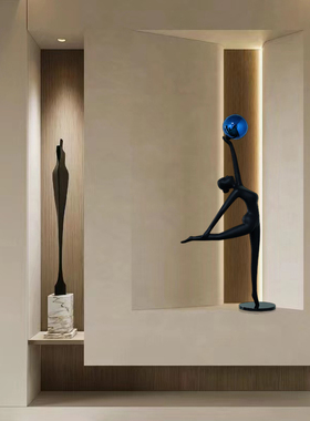 金属装饰现代客厅舞蹈人物