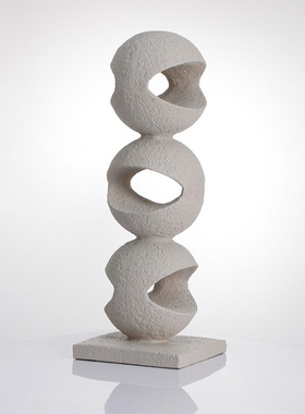 树脂装饰现代客厅圆环抽象