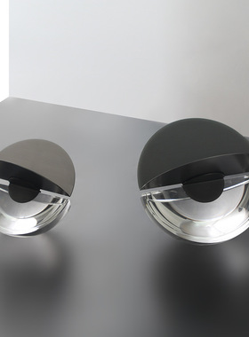 意式风透明水晶金属书桌软装摆件