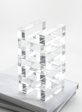 轻奢风透明水晶样板房装饰摆件