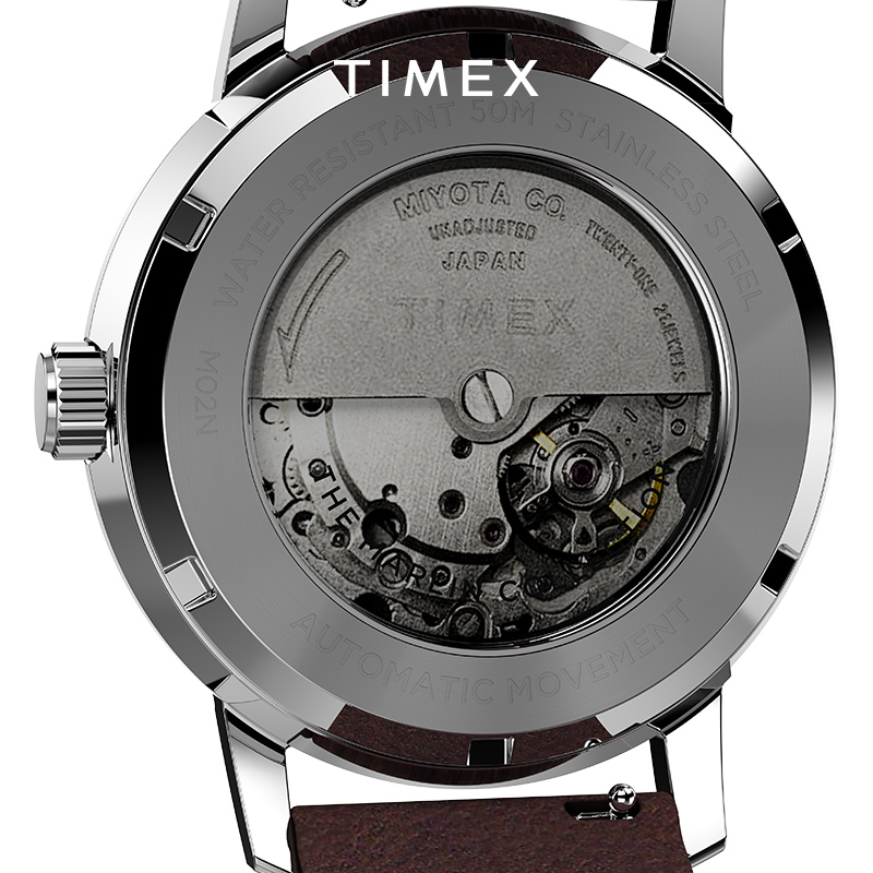 TIMEX天美时Marlin系列全自动镂空机械手表皮带男士商务TW2W33800 - 图3