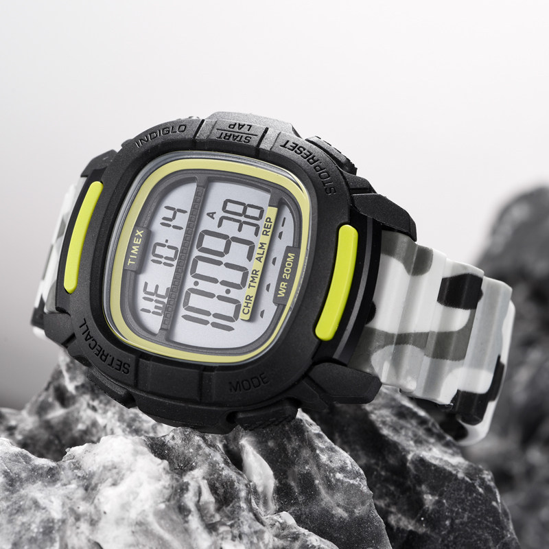 TIMEX天美时运动时尚电子表美国手表男计时防水学生男表TW5M26700
