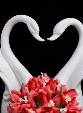 省级大师徐才提陶瓷摆件白头偕老