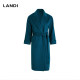 LANDI lapel straight mid-length coat