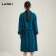 LANDI lapel straight mid-length coat