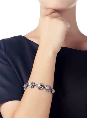 URCHOICE复古立体花彩宝手链