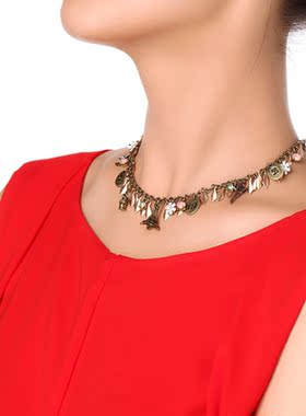 【UR CHOICE】GENUINE●欧美BetJ复古做旧铁塔吊饰玫瑰金项链