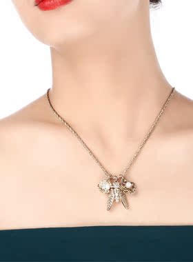 URCHOICE复古蜜蜂花朵项链