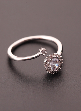 URCHOICE韩国定版锆石开口戒