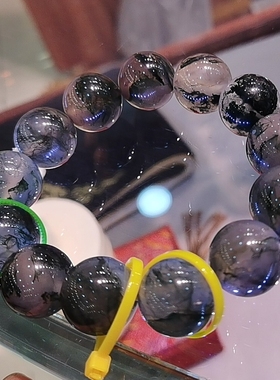 13年老店天然水草玛瑙手链16-18手串冰透水润幸运石男女生日礼物