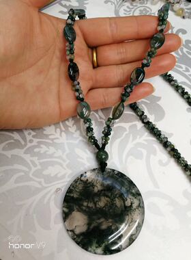 阜新风水草玛瑙长款韩版毛衣链