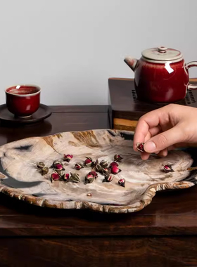 天然木化石新中式果盘