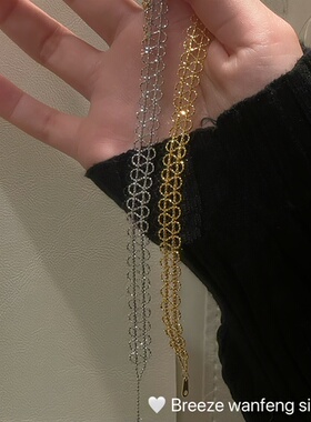 S925纯银镂空蕾丝编织手链高颜值小众设计感轻奢精致气质闺蜜手饰