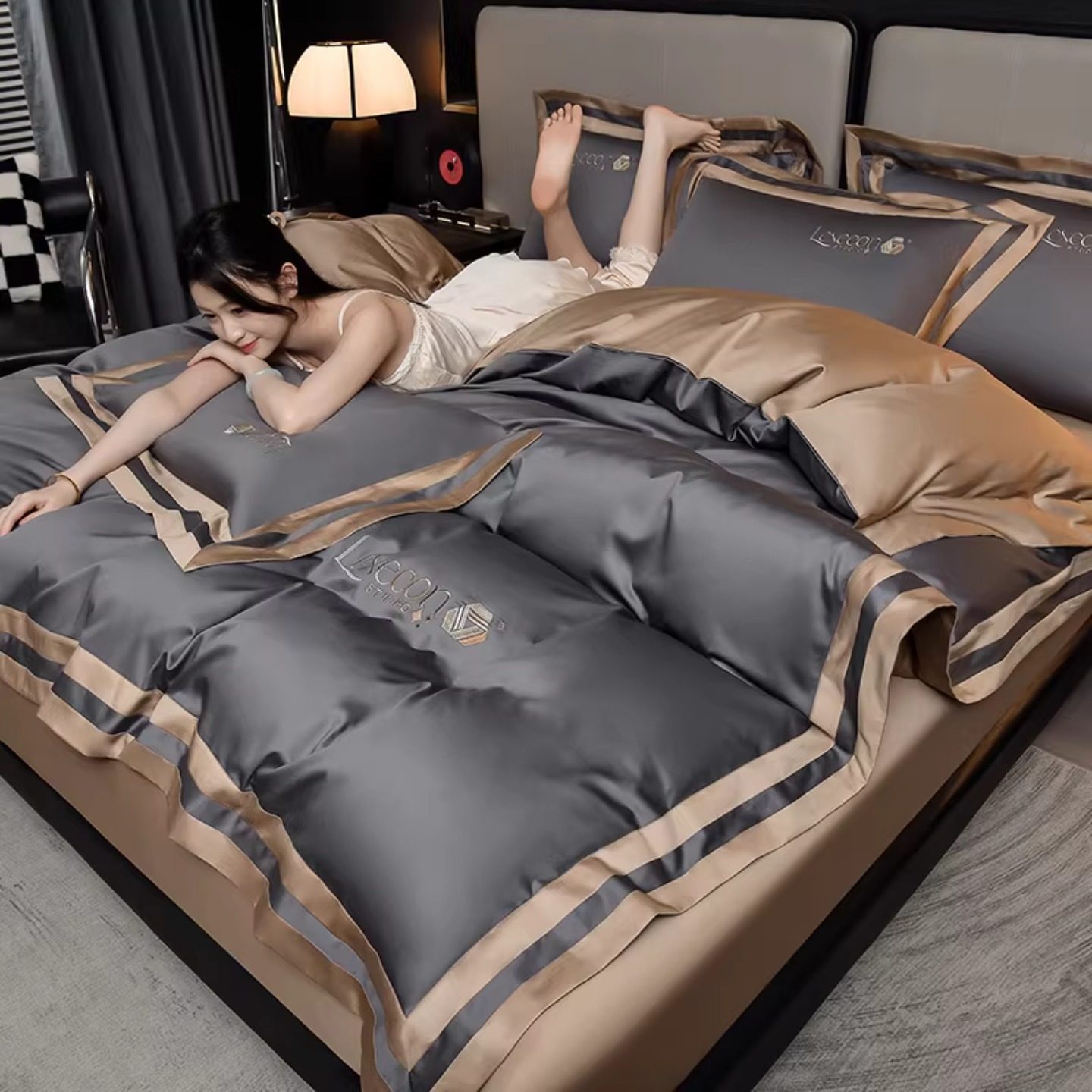 轻奢高级感春季纯棉四件套100全棉床品2026年新款主卧室床单被套,淘宝优惠券,粉丝福利购,淘宝优惠卷