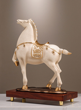 马到成功新中式树脂摆件乔迁礼