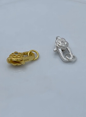 s925银镀金龙虾扣diy手串项链扣