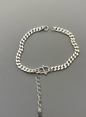 定制手牌手链接长银链 古巴链