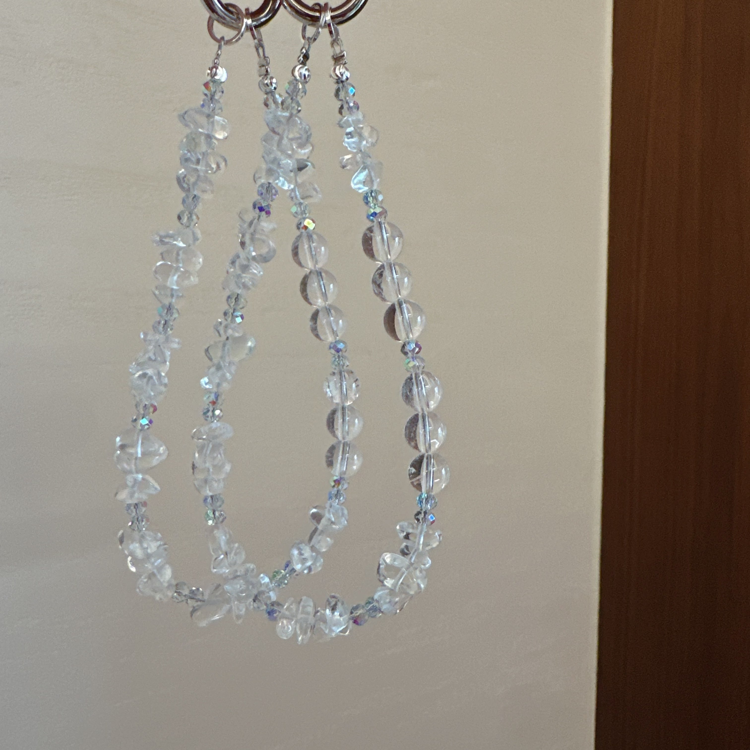 白月光~透明水晶串珠手机挂件手腕链钥匙扣包包挂饰高颜值网红款,淘宝优惠券,粉丝福利购,淘宝优惠卷