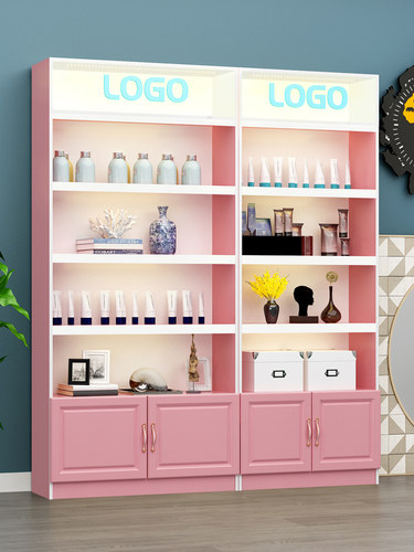 化妆品展示柜陈列柜子展柜美甲货架置物礼品产品展示柜玻璃美容院 - 图1