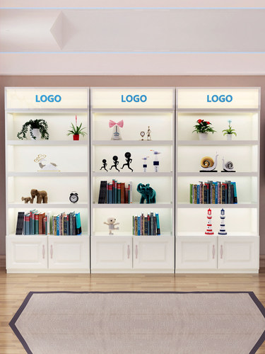 化妆品展示柜陈列柜子展柜美甲货架置物礼品产品展示柜玻璃美容院 - 图0