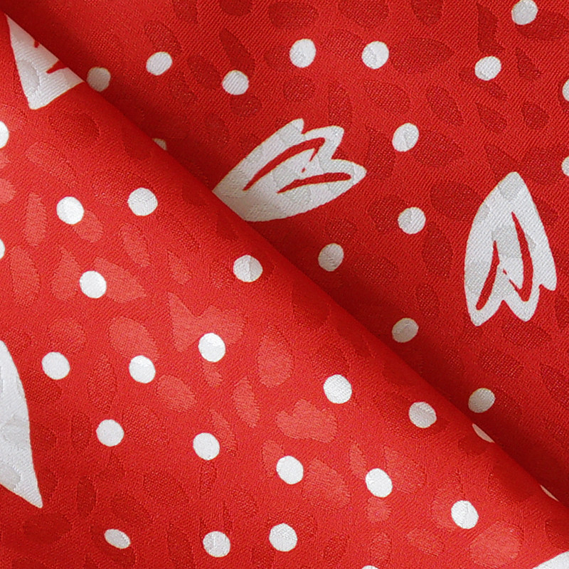 法式红色连衣裙女波点印花裙显瘦褶皱裙子气质茶歇长裙轻奢高级感,淘宝优惠券,粉丝福利购,淘宝优惠卷