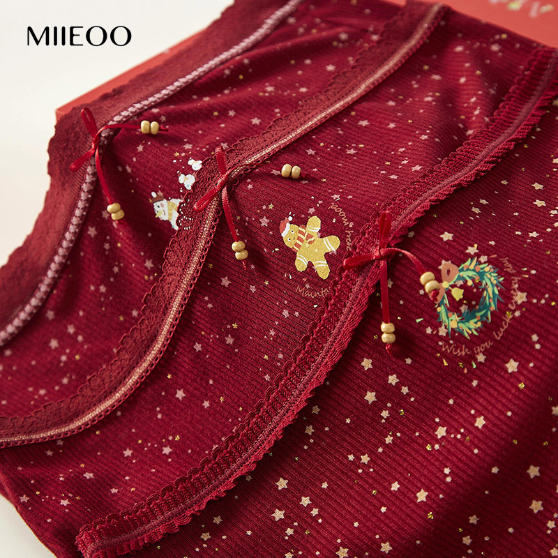 秘语内裤女士中腰透气婴肤棉无痕抗菌裆结婚本命年酒红色三角短裤,淘宝优惠券,粉丝福利购,淘宝优惠卷