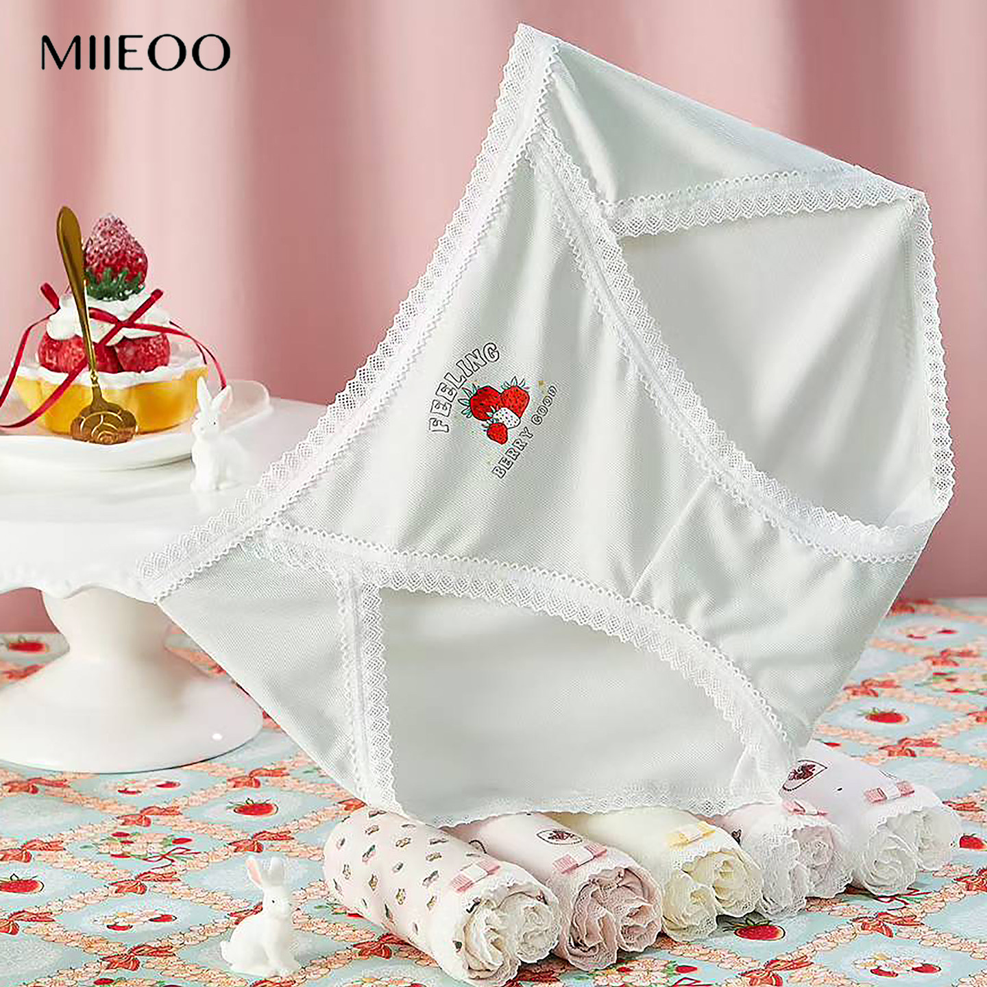 秘语内裤女兔子洞薄款无痕女生草莓短裤2026新款中腰高开叉三角裤,淘宝优惠券,粉丝福利购,淘宝优惠卷