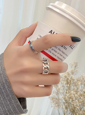 可调节罗马数字开口女开口戒指