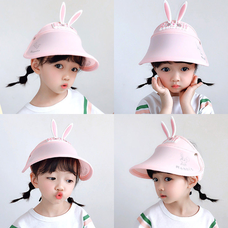 女童夏季大檐防晒卡通沙滩儿童帽子 童龄街坊帽子