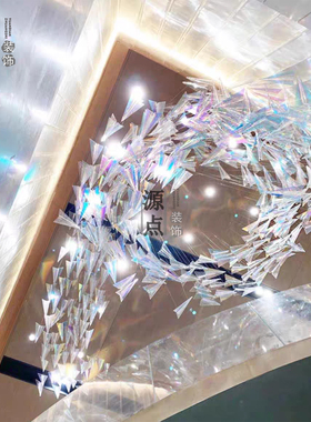 亚克力飞机吊饰酒店室内空中挂件