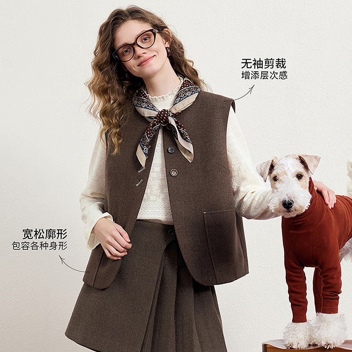 KBNE老钱风灰色女士马夹秋装新款外穿背心上衣小个子马甲外套女装,淘宝优惠券,粉丝福利购,淘宝优惠卷