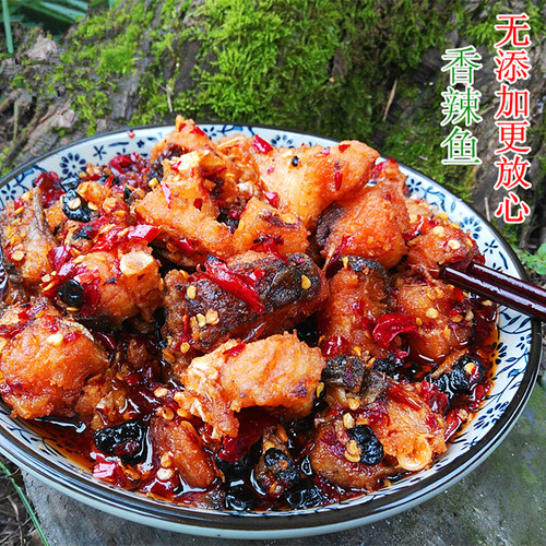 江西小吃香辣鱼块 宜丰手工自制农家开胃下面饭菜休闲零食 辣椒酱 - 图2