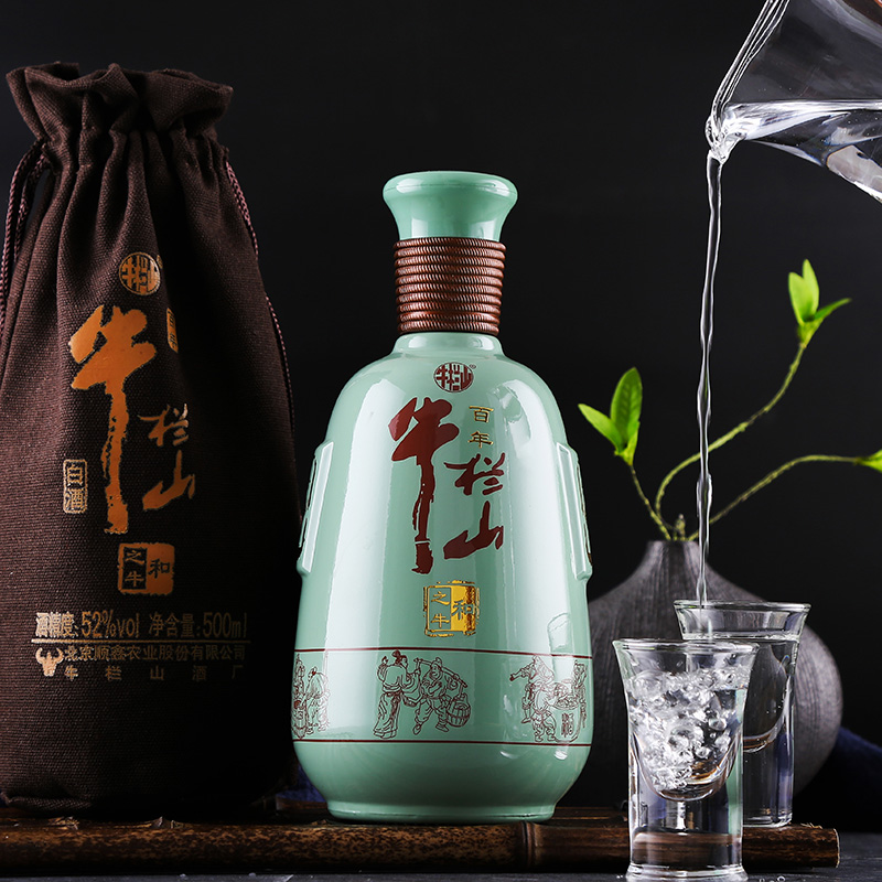 北京牛栏山二锅头52度白酒和之牛500ml*1单瓶送礼袋官方正品-图1