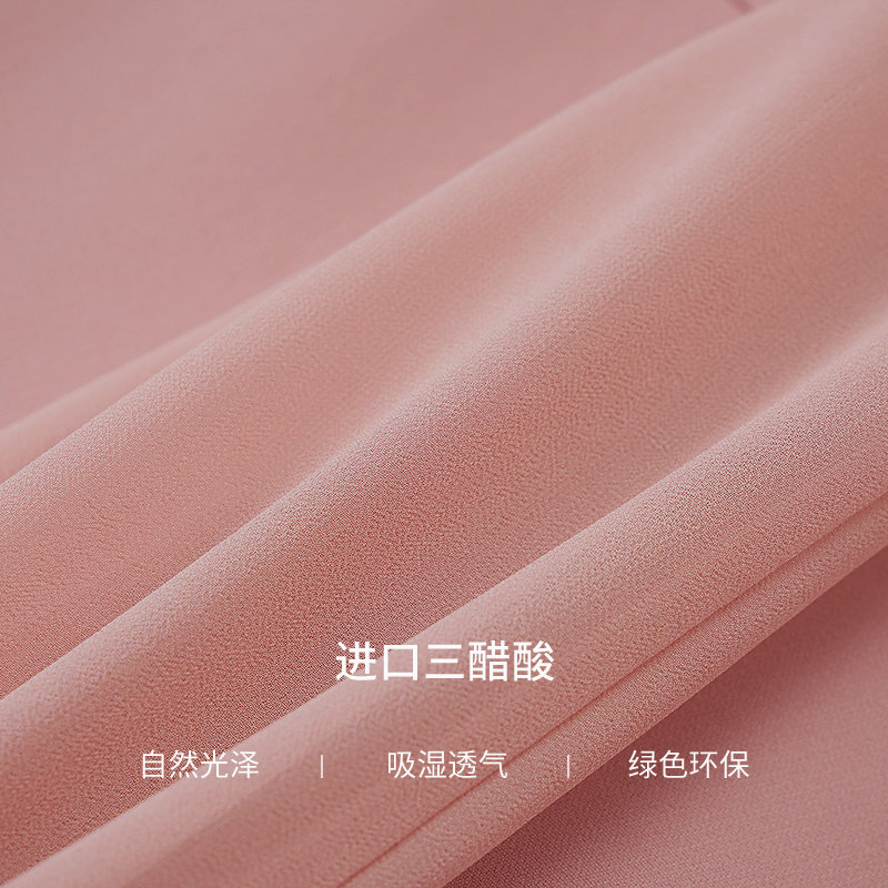 【进口三醋酸】La Koradior拉珂蒂春季早长袖连衣裙收腰长袖短裙