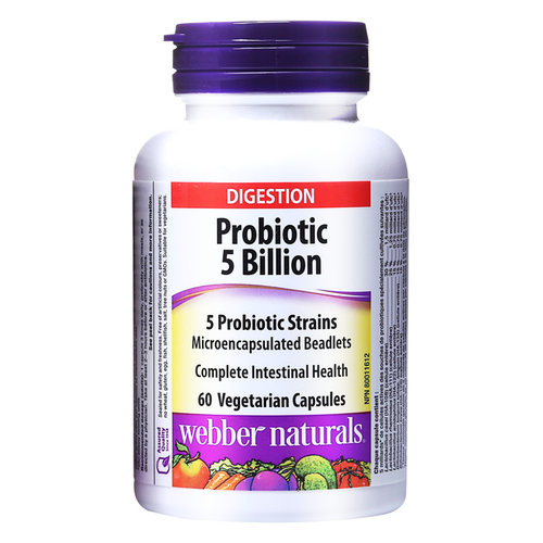 Webber Naturals成人肠道益生菌50亿肠道活性益生菌60粒*2瓶 - 图3