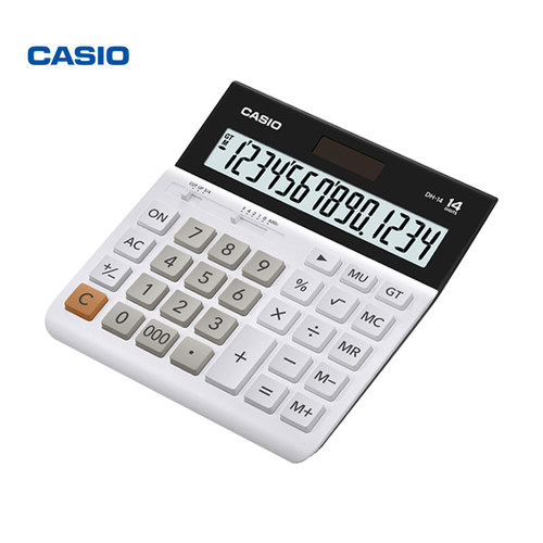 Casio/卡西欧 DH-14超宽体计算器办公商务太阳能14位数12位数显示 大屏幕 大按键银行财务会计台式计算机 - 图3