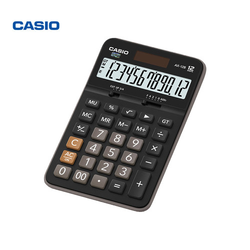 Casio/卡西欧 MX AX DX GX-120B大号中型小型计算器12位数办公商务送礼太阳能台式会计财务用计算机 - 图1