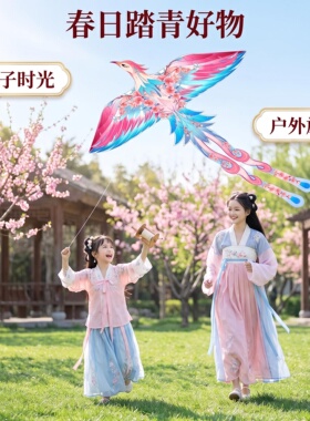 潍坊桃羽凤凰儿童微风带线风筝