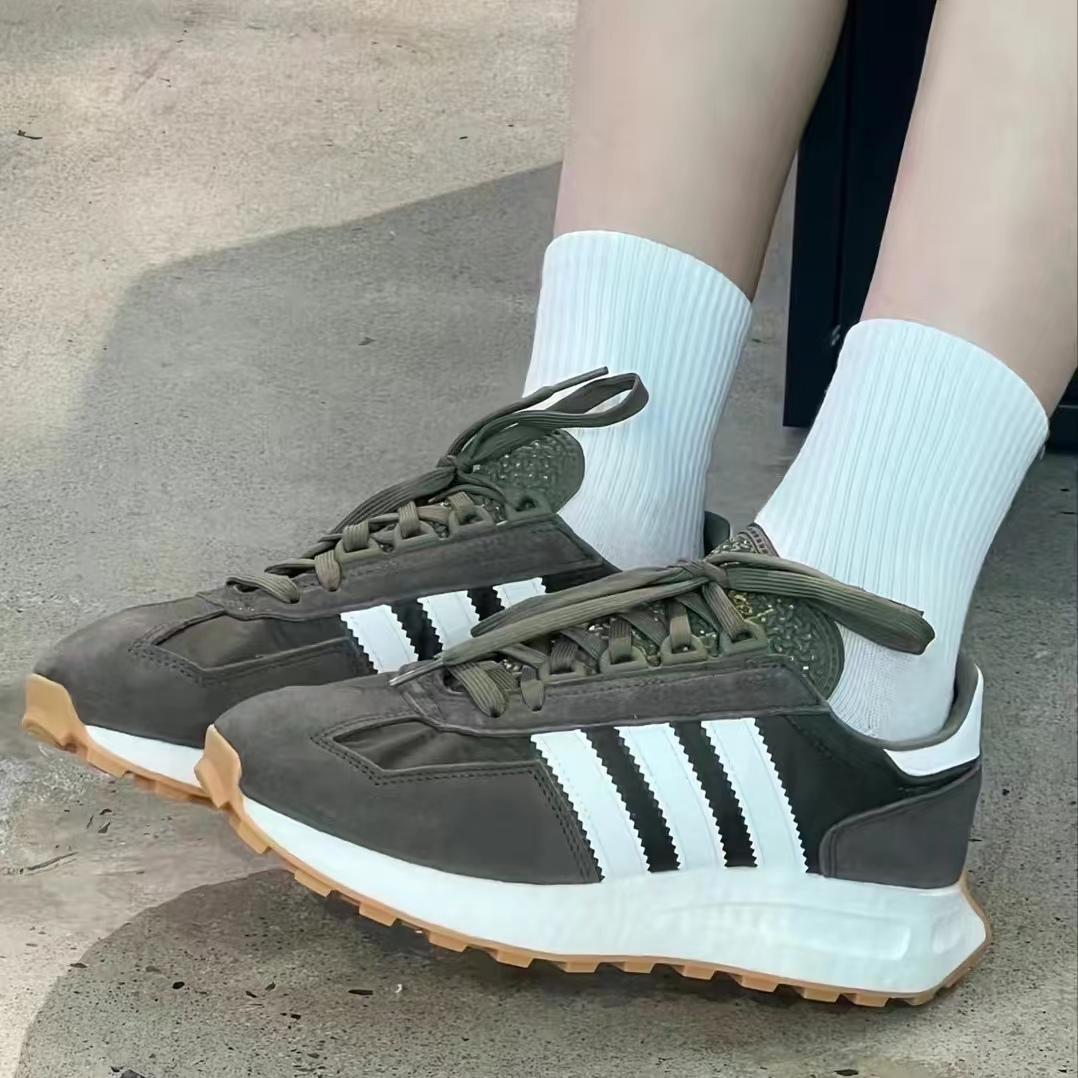 Adidas/阿迪达斯RETROPYE5 SHOES三叶草男女低帮透气休闲鞋H03854 - 图1