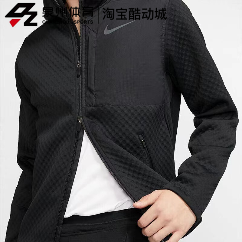 Nike/耐克 THERMA 男子运动休闲抗水保暖夹克防风外套 BV3999-011 - 图1