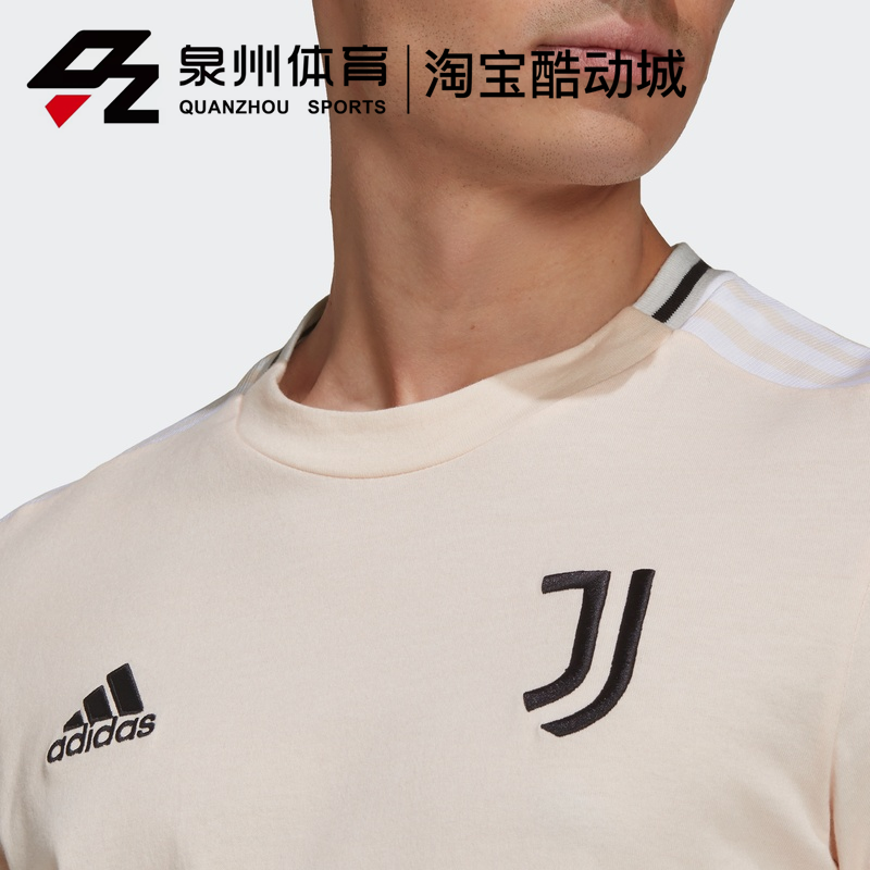 Adidas/阿迪达斯JUVE TEE男子尤文图斯足球短袖休闲运动T恤GK8608 - 图2