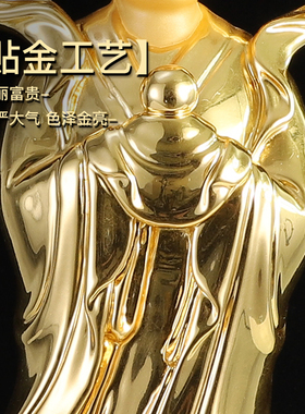 纯铜金童玉女铜像摆件