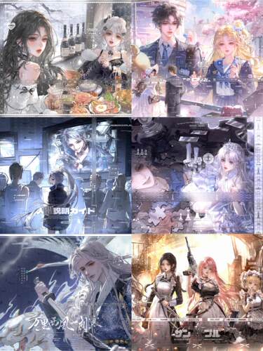 打包1549张 兰森图包 情侣男女生插画头像原创圈直购 高清无水印 - 图0