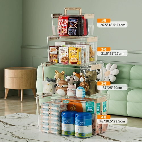 Прозрачный ящик для хранения, игра с едой, акриловая игрушка, портативная вместительная и большая коробка для авто