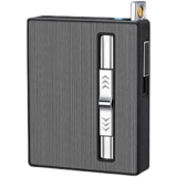 Портсигар, креативная металлическая портативная высококлассная водонепроницаемая зажигалка с зарядкой, делается под заказ, вмещает 20 стандартных сигарет