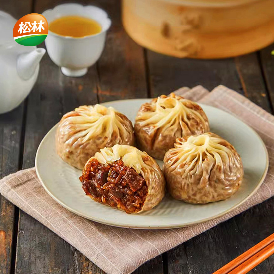 松林猪肉制品大粒红烧肉纸皮糯米烧麦早餐速食早茶点心240g*4袋,淘宝优惠券,粉丝福利购,淘宝优惠卷