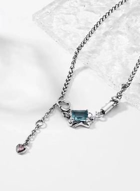 枝影银银马鞭链通用ins小众项链