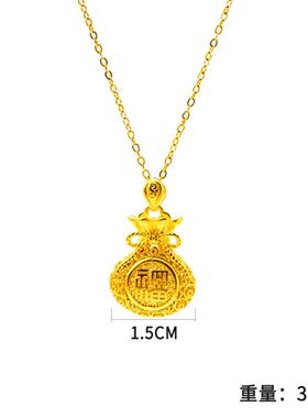 越南沙金福袋吊坠女款项饰