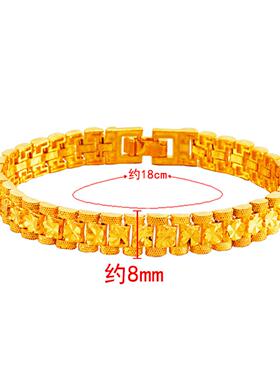 奢华仿24K黄金手表链男女款