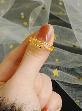 冷淡风轻奢皇冠蝴蝶戒指女